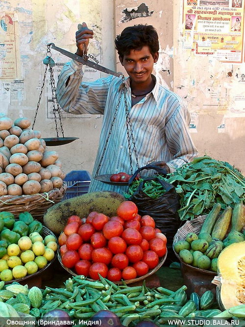Фотография Индии. Бомбей. Овощник