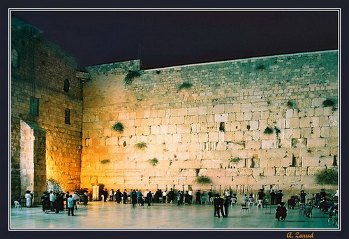 Фотография Израиля. Иерусалим. Ночь у Западной Стены Иерусалимского Храма